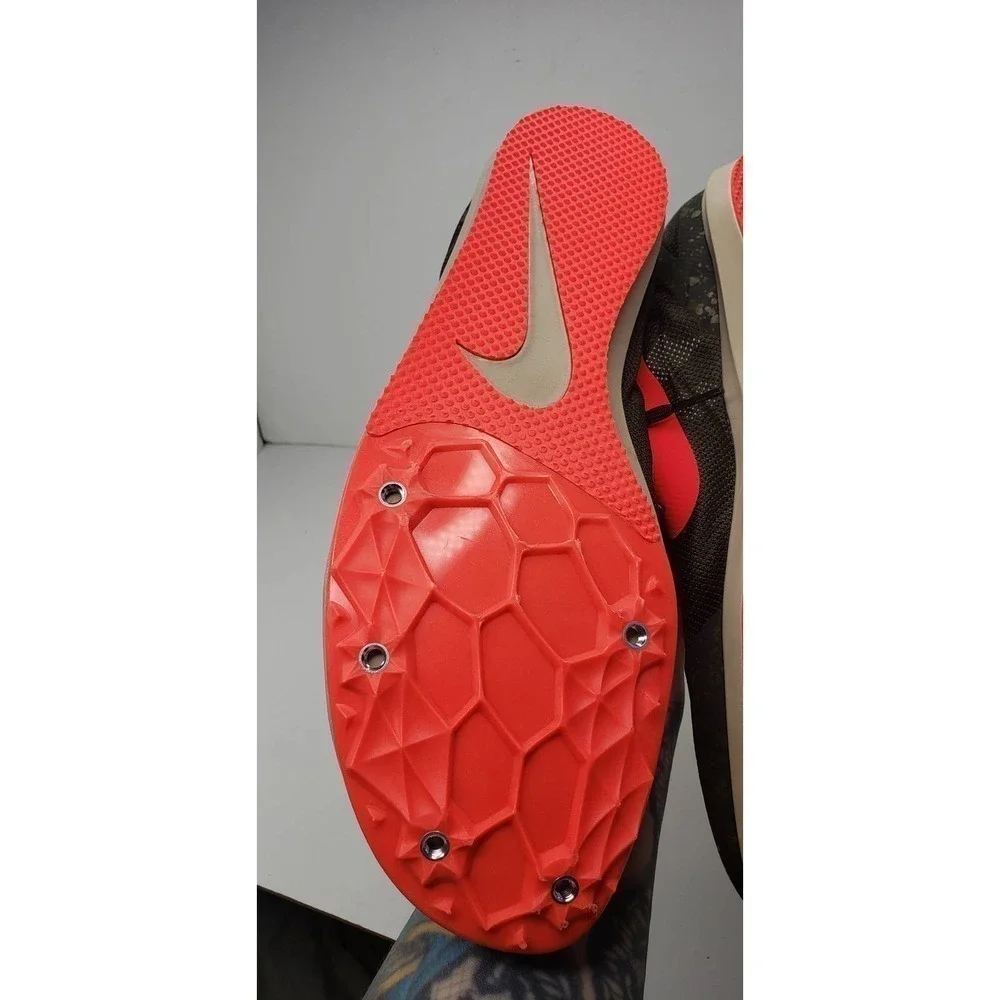 NIKE UNISEX ZOOM RIVAL D 10 TRACK SPIKE OLIVE/CRIMSON (907566-300) US 13 UK 12